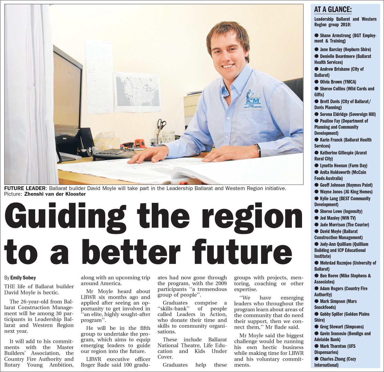 Herald Sun 2010 - Ballarat Construction Management